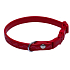 B & F Kragen Kunstleder verstellbare genähte Wellen rot 1,2 x 18 - 28 cm