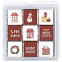 Nekupto Schokoladenpuzzle Weihnachtshäuser 11 x 11,5 x 0,7 cm, 9 x 5 g