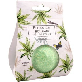 Bohemia Gifts Botanica Hanföl funkelnde Schaumkugel in einer Trägerpackung von 100 g