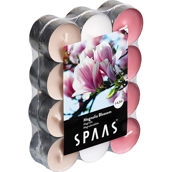 Spaas Tri Magnolia Blossom - Nach Magnolienblüten duftende Teelichter 24 Stück