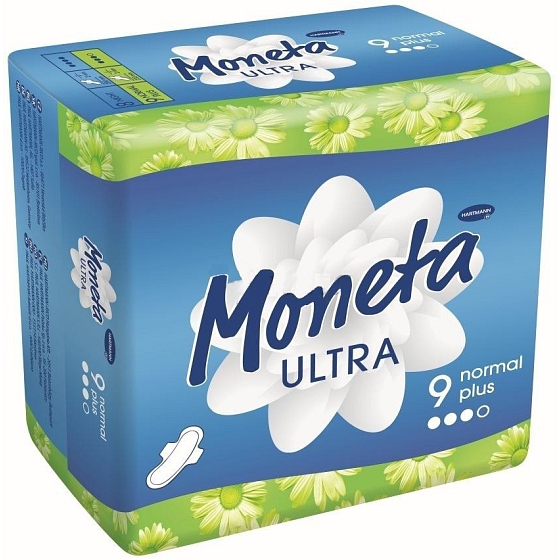 Ria Moneta Ultra Normal Plus Intimpolster mit Flügeln 9 Stück