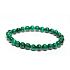 Malachit Armband elastisch Naturstein, Kugel 6 mm / 16 - 17 cm, Wunschstein