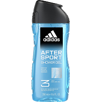 Adidas After Sport 3in1 Duschgel für Körper, Haare und Gesicht für Männer 250 ml