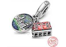 Sterling Silber 925 Hong Kong Peak Tram Dangle, 2in1 Reise-Armband-Anhänger