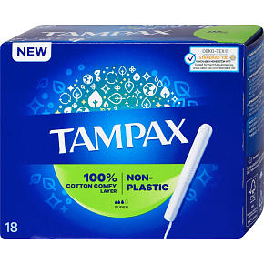 Tampax Super Damenbinden mit Applikator 18 Stück