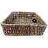 Body Basics Dekorativer quadratischer Seegraskorb M 22 x 22 x 7 cm