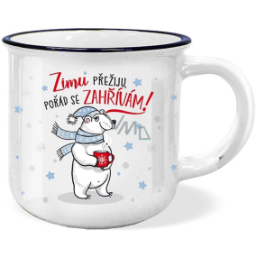 Nekupto Dárkový hrnek Zimu přežiju 370 ml Nekupto Dárkový hrnek Zimu přežiju 370 ml