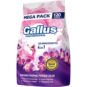 Gallus Waschpulver, 120 Anwendungen, Color, 6,6 kg Gallus Waschpulver, 120 Anwendungen, Color, 6,6 kg