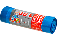 Alufix Premium Müllbeutel,ziehbar, 20 µ, 53 × 60 cm, 35 l, 15 Stück