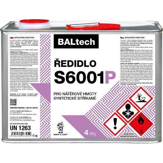 BALTECH Verdünnung S6001P Profi 4 l - Bei der Bestellung dieses Produkts ist ein Gewerbeschein erforderlich