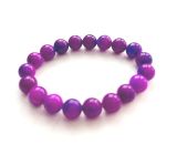 Sugilit náramek elastický přírodní kámen, kulička 10 mm / 16 - 17 cm, Láska • Moudrost • Pravda