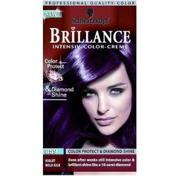Schwarzkopf Brillance Color Creme Haarfarbe 859 lila Seide 50 ml