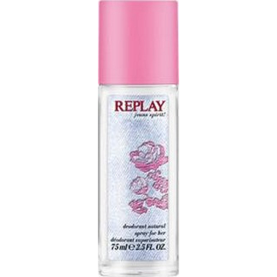 Replay Jeans Spirit! Frau parfümiertes Deodorantglas für Frauen 75 ml