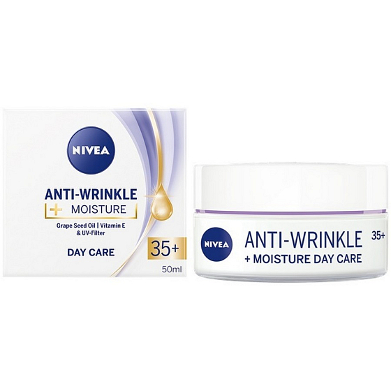 Nivea Anti-Falten + Feuchtigkeit 35+ Feuchtigkeitsspendende Anti-Falten-Tagescreme 50 ml