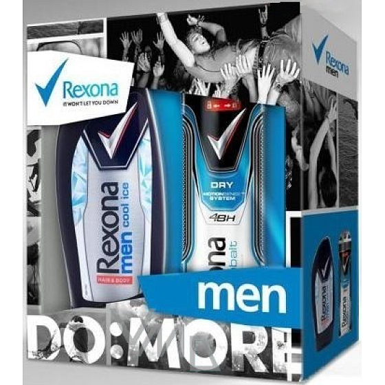 Rexona Men Cobalt Deodorant Spray Cobalt 150 ml + Cool Ice Duschgel 250 ml, Kosmetikset