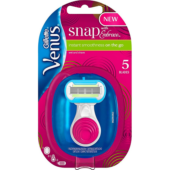 Venus Extra Smooth Snap Rasierer 1 Stück + Etui 1 Stück, für Damen