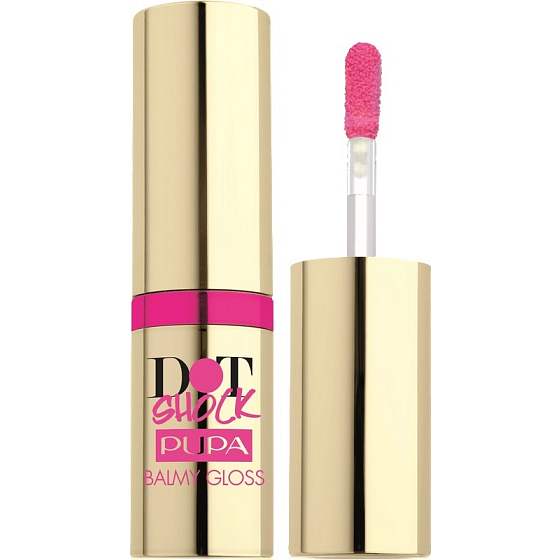 Pupa Dot Shock Balmy Gloss Lipgloss mit Balsamico-Effekt 002 Pink Beauty 6,5 ml