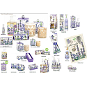 Michel Design Works Luxus-Set aus funkelnden Badekugeln aus Lavendel und Rosmarin mit einem entspannenden, warmen Duft, 3 x 50 g, Kosmetikset