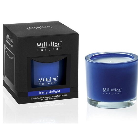 Millefiori Milano Natural Berry Delight - Fruchtgenuss Duftkerze brennt bis zu 60 Stunden 180 g