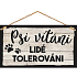 Böhmen Geschenke Dekorative Malerei zum Aufhängen von Hunden willkommen 13 x 24 cm