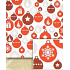 Nekupto Geschenkpapier 70 x 500 cm Weihnachten Weiß - rote, silberne, braune Flaschen