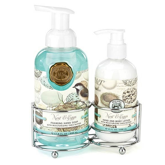 Michel Design Works Bird Paradise schäumende flüssige Handseife 530 ml + Hand- und Körperlotion 236 ml, Kosmetikset