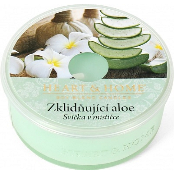 Heart & Home Beruhigende Aloe Soja Duftkerze in einer Tasse brennt bis zu 12 Stunden 36g