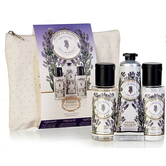 Panier des Sens Lavendel Duschgel 50 ml + Körperlotion 50 ml + Handcreme 30 ml, Reisekosmetikset