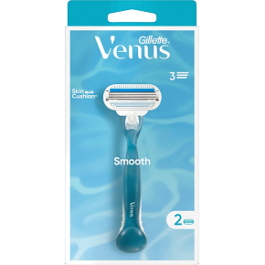 Gillette Venus Smooth Damenrasierer + 2 Ersatzklingen