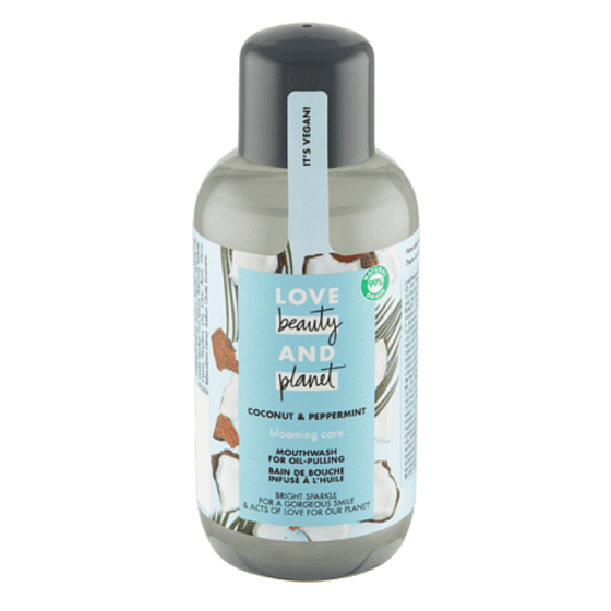 Love Beauty & Planet Kokoswasser und Pfefferminz Mundwasser 250 ml