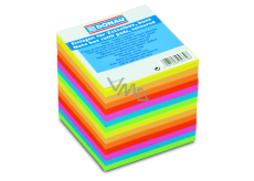 Donau Notizzettel, geklebt, Mix aus Neonfarben 90 x 90 mm