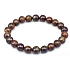 Bronzit-Armband elastischer Naturstein, Kugel 8 mm / 16 - 17 cm, hochschützender Stein