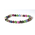 Turmalin Farbe Chakra-Armband elastisch Naturstein, Kugel 6 mm / 16-17 cm, Hüter der guten Laune