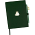 Albi Tagebuch 2023 Luxus mit Stift Grün - Katze 10,2 x 14,4 cm