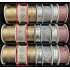 Nekupto Weihnachten Stoff Band Weiß goldene Flocken 25 mm x 2,5 m