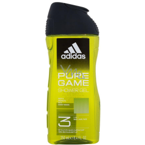 Adidas Pure Game 3in1 Duschgel für Körper, Haare und Haut für Männer 250 ml