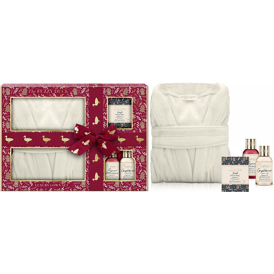 Baylis & Harding Winter Kingdom Duschcreme 100 ml + Duschgel 100 ml + Badekristalle 75 g + Bademantel, Kosmetikset für Frauen