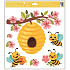 Fensterfolie Bienen mit Bienenstock 30 x 33,5 cm