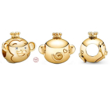 Charm Sterling Silber 925 Affe ist das neunte Tier im 12-Jahres-Zyklus des chinesischen Tierkreiszeichens, Perle für Armband