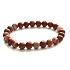 Roter Jaspis Armband elastisch Naturstein, Kugel 8 mm / 16 - 17 cm, Stein der vollständigen Pflege