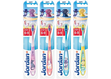 Jordan Step by Step Kinderzahnbürste, im Alter von 6-9 Jahren, 2 Stück