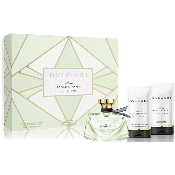 Bvlgari Mon Jasmin Noir L Eau Exquise Eau de Toilette 50 ml + Körperlotion 75 ml + Duschgel 75 ml, Geschenkset