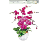 Fensterfolie ohne Orchideenkleber dunkelrosa 42 x 30 cm