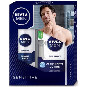Nivea Men Sensitive 200 ml Rasierschaum + 100 ml Aftershave-Kosmetikset