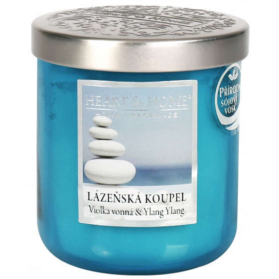 Heart & Home Spa-Bad Soja-Duftkerzenmedium brennt bis zu 30 Stunden 110 g