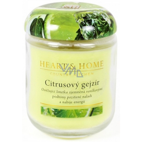 Heart & Home Citrus Geyser Soja-Duftkerzenmedium brennt bis zu 30 Stunden 110 g