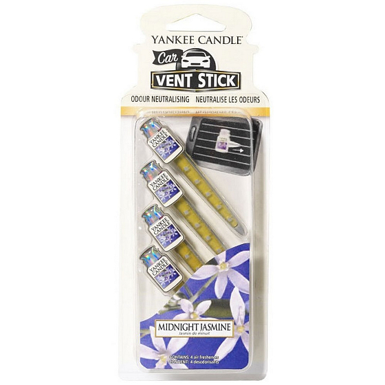 Yankee Candle Midnight Jasmine - Mitternachtsjasmin-Autoduft 29 gx 4 Stück