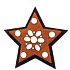 Lebkuchen aus Filzsterndekor zum Aufhängen 10 cm