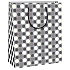 Ditipo Geschenk Papiertüte 18 x 10 x 22,7 cm grau mit Tupfen