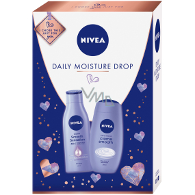 Nivea Daily Moisture Smooth Sensation Körperlotion für Frauen 250 ml + Creme Smooth Duschgel 250 ml, Kosmetikset